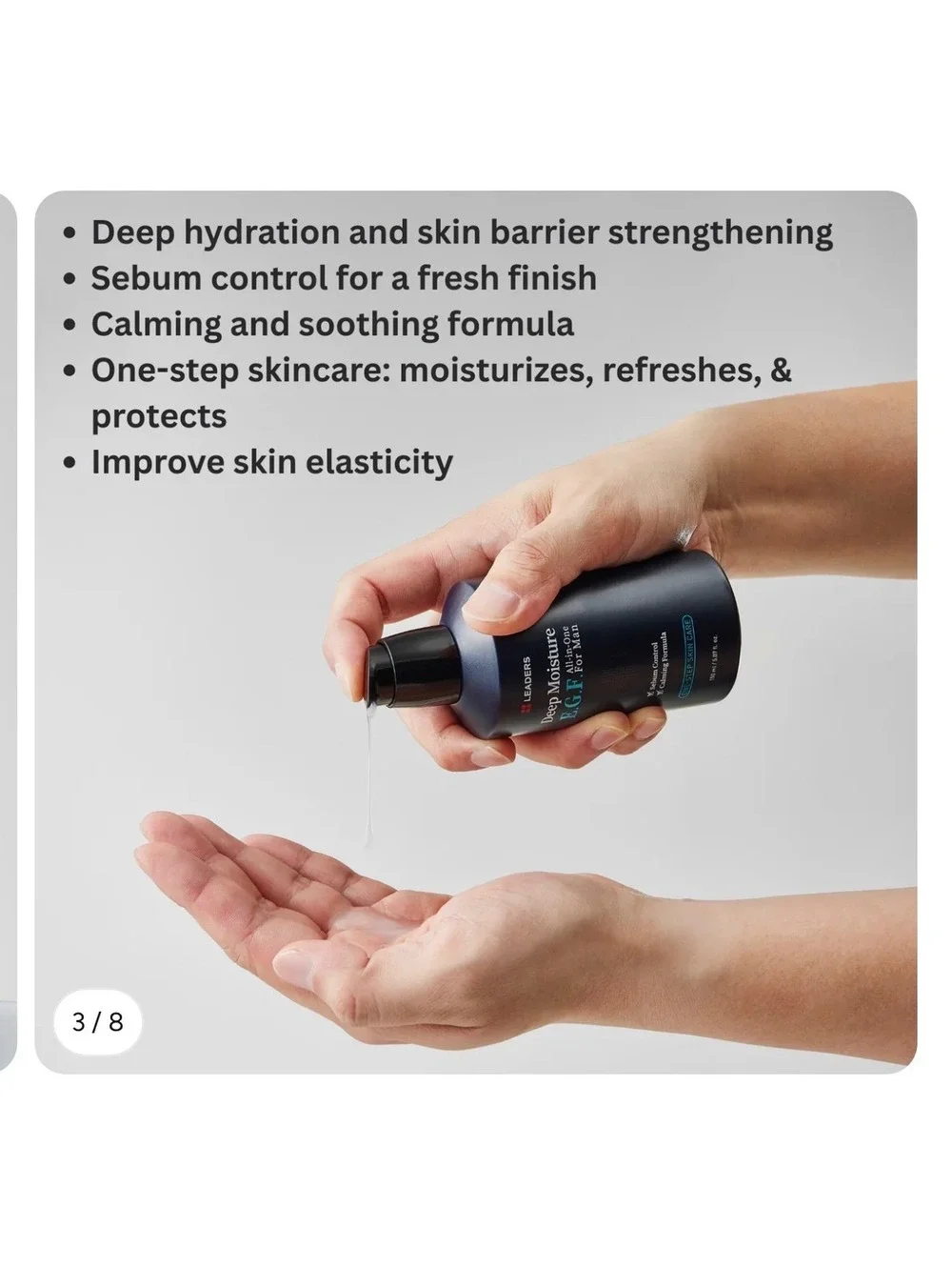 Leaders Deep Moisture E.G.F. All-in-One Skincare for Men 150ml